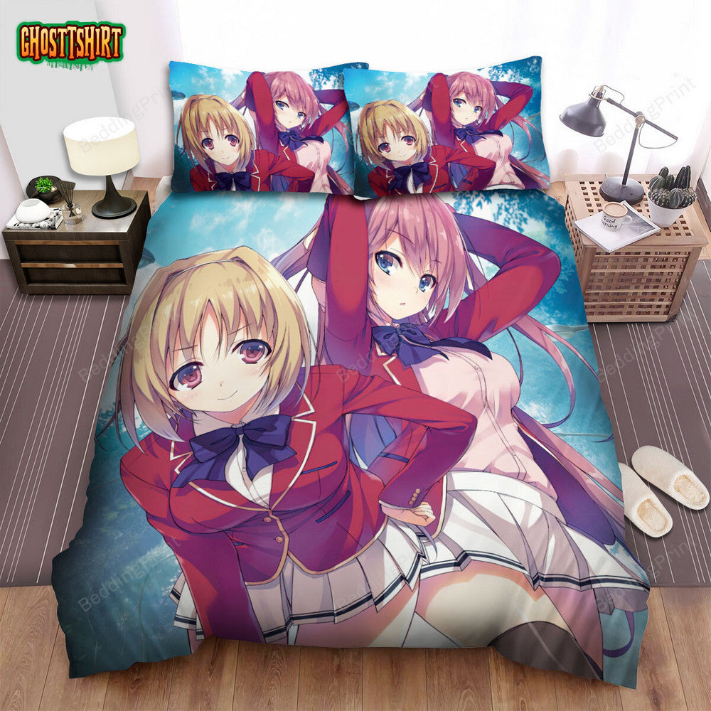 Classroom Of The Elite Kikyou & Honami Poster Bed Sheets Spread Duvet Cover Bedding Set