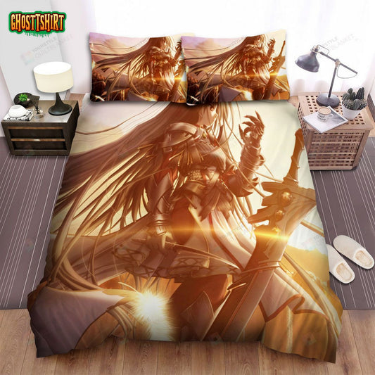 Claymore Character With The Sword And Fur Bed Sheets Spread Comforter Duvet Cover Bedding Set