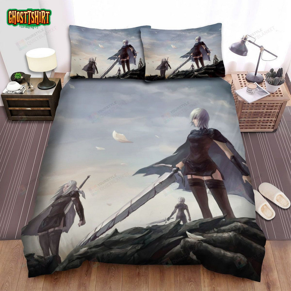 Claymore Characters Defeating The Monster Bed Sheets Spread Comforter Duvet Cover Bedding Set