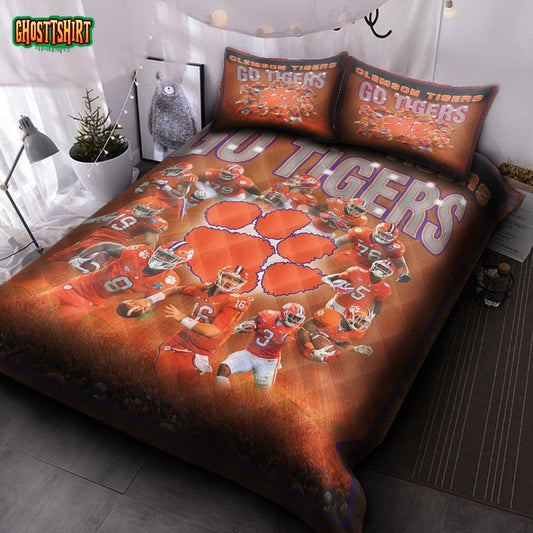 Clemson Tigers V4 Quilt Bed Set