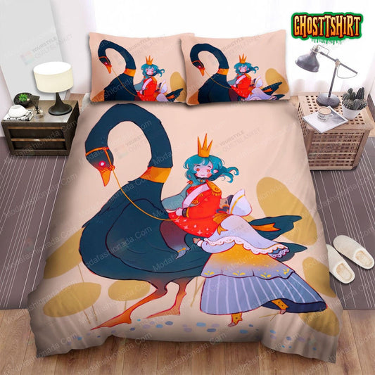 Climbing On The Black Swan Animal 9 Bedding Set