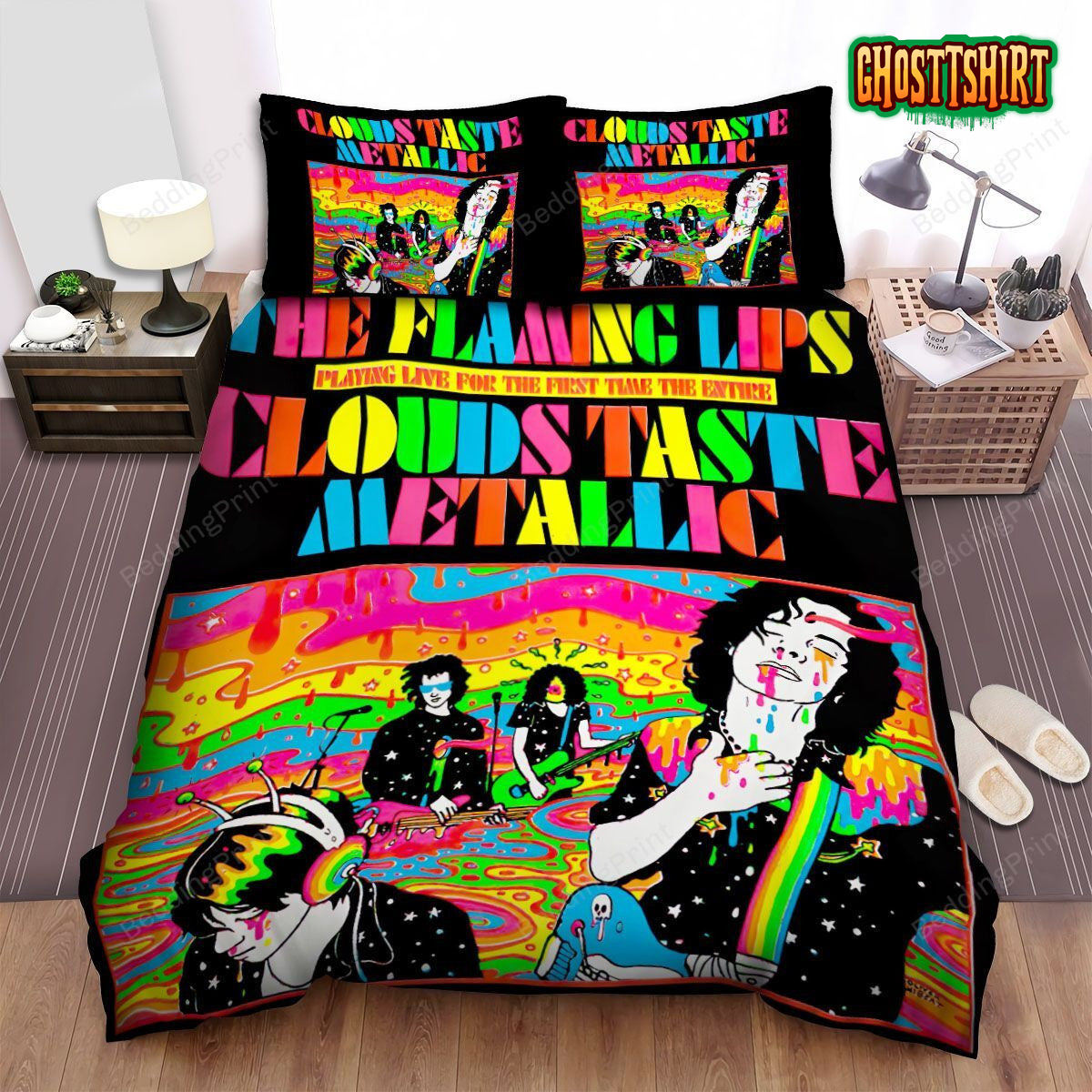 Clouds Taste Metallic The Flaming Lips Bed Sheets Duvet Cover Bedding Set