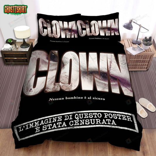 Clown Movie Poster I Photo Bed Sheets Spread Comforter Duvet Cover Bedding Set