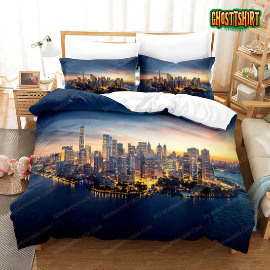 Coastal City Scenery 246 Bedding Set