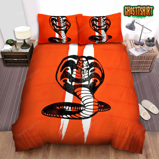 Cobra Kai Cobra Pattern Bed Sheets Duvet Cover Bedding Set