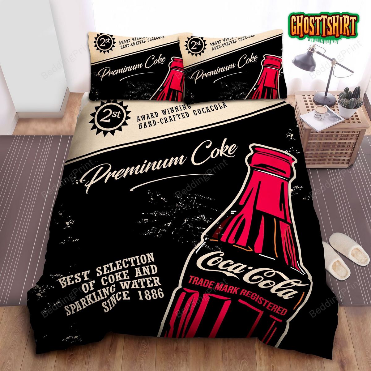 Coca-Cola Premium Coke Vintage Poster Bed Sheets Duvet Cover Bedding Set