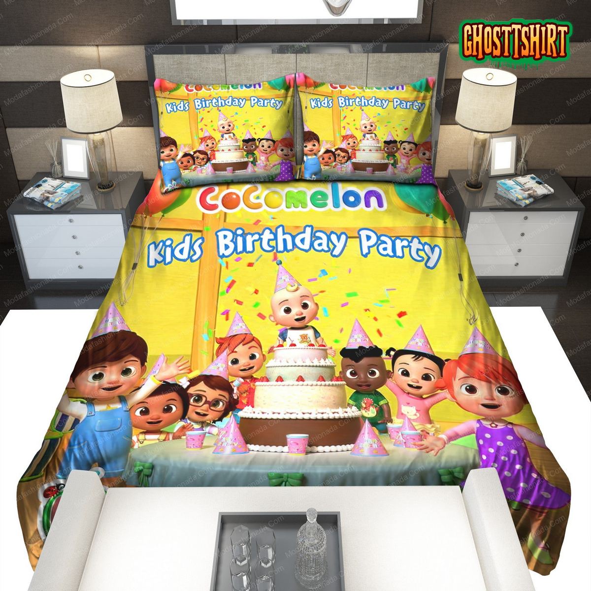 Cocomelon Birthday Party Bedding Set