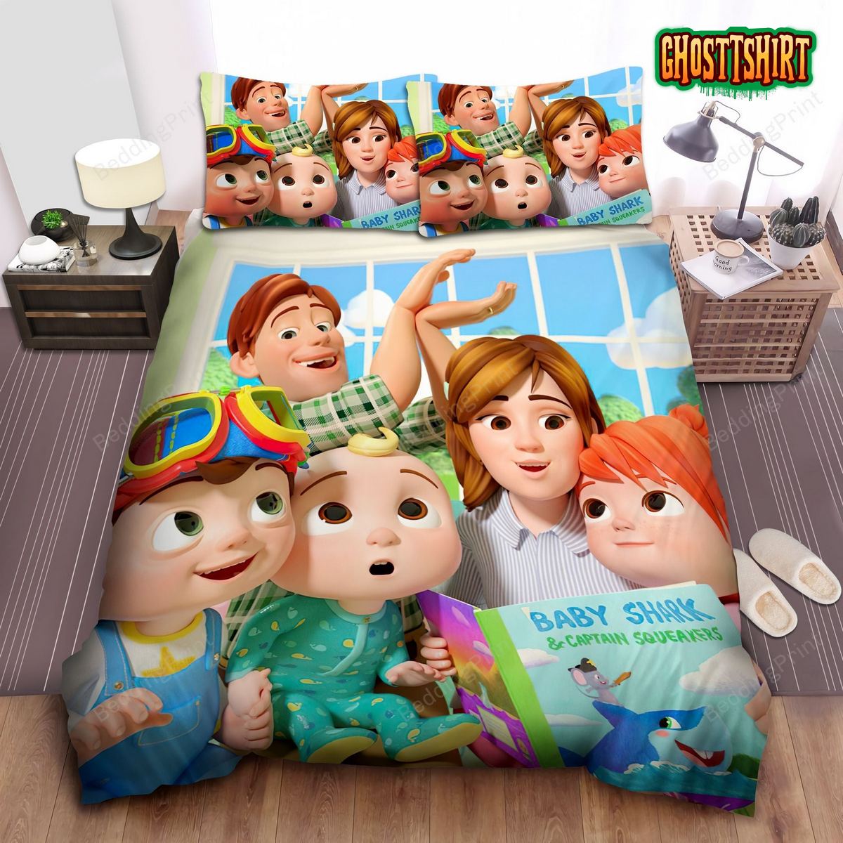 Cocomelon Family Moment Bed Sheets Duvet Cover Bedding Set