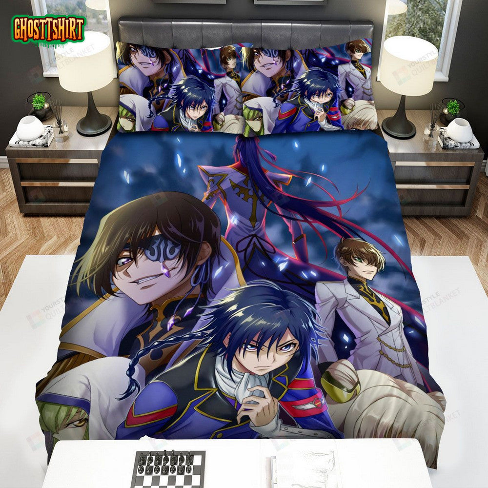 Code Geass Characters Battle Bed Sheets Spread Comforter Duvet Cover Bedding Set