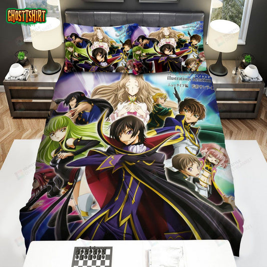 Code Geass Characters Illustration Bed Sheets Spread Comforter Duvet Cover Bedding Set