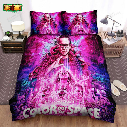 Color Out Of Space (2019) Movie Poster 2 Bed Sheets Spread Comforter Duvet Cover Bedding Set