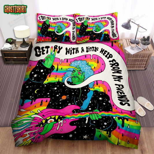 Colorful Album Cover The Flaming Lips Bed Sheets Spread Comforter Duvet Cover Bedding Set