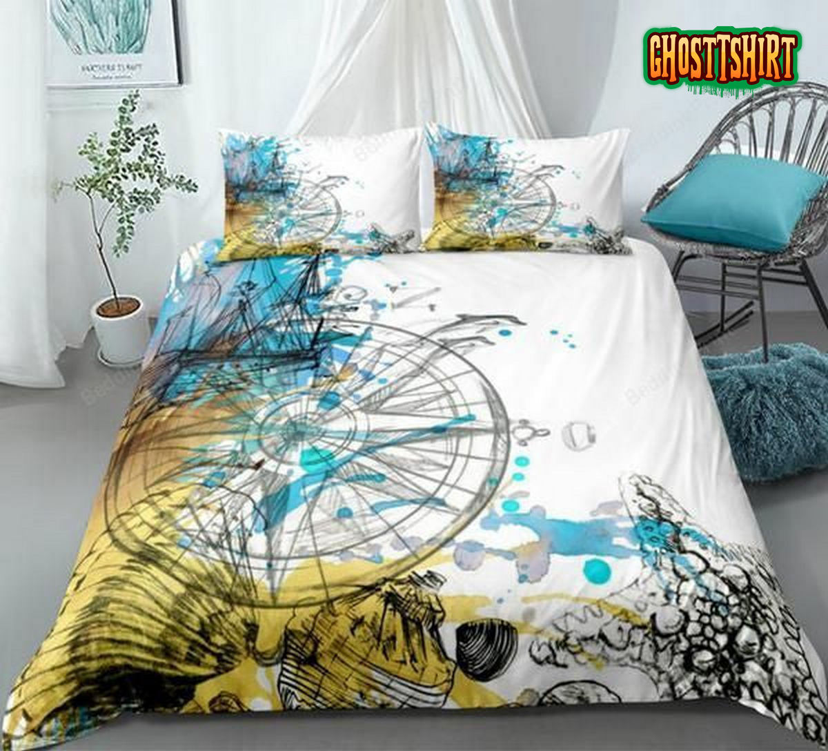 Colorful Compass Colorful Bed Sheets Duvet Cover Bedding Set