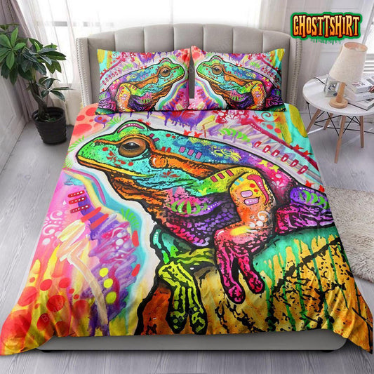 Colorful Frog Bedding Set