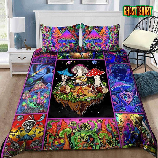 Colorful Mushroom Bed Sheets Bedspread Duvet Cover Bedding Set
