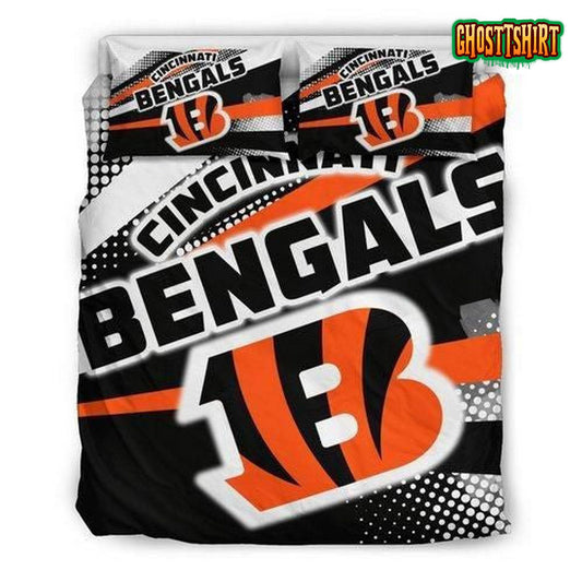 Colorful Shine Amazing Cincinnati Bengals 3D Duvet Cover Bedding Set