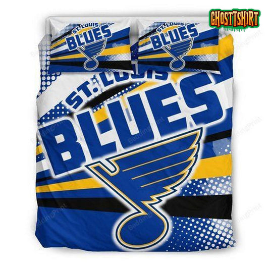 Colorful Shine Amazing St. Louis Blues 3D Duvet Cover Bedding Set