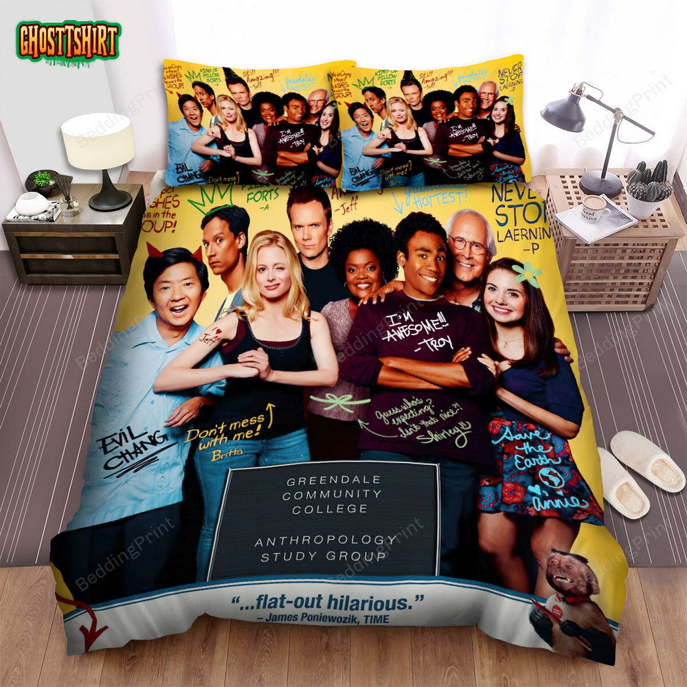 Community (2009–2015) The Complete Second Season Movie Poster Bed Sheets Duvet Cover Bedding Set