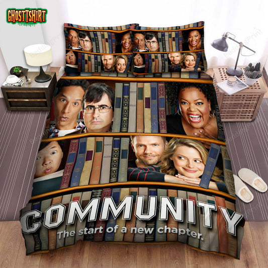 Community (2009–2015) The Start Of A New Chapter Movie Poster Bed Sheets Duvet Cover Bedding Set