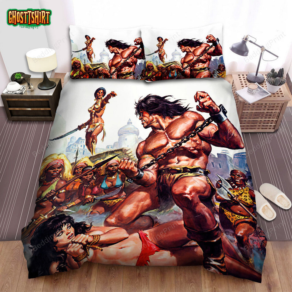 Conan The Barbarian Movie Art 2 Bed Sheets Duvet Cover Bedding Set