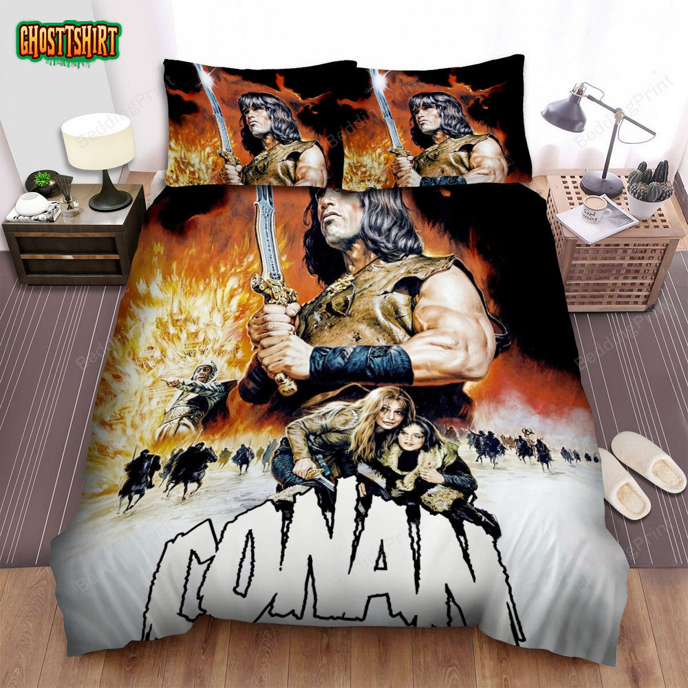 Conan The Barbarian Movie Poster 6 Bed Sheets Duvet Cover Bedding Set