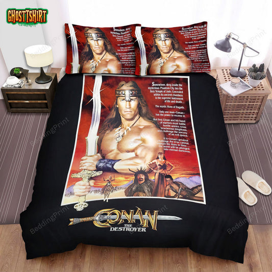 Conan The Destroyer (1984) Movie Poster Ver 2 Bed Sheets Duvet Cover Bedding Set