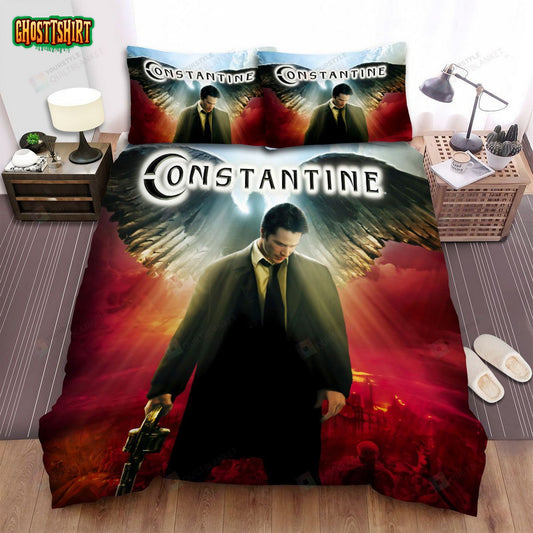 Constantine (2005) Angel Movie Poster Bed Sheets Spread Comforter Duvet Cover Bedding Set