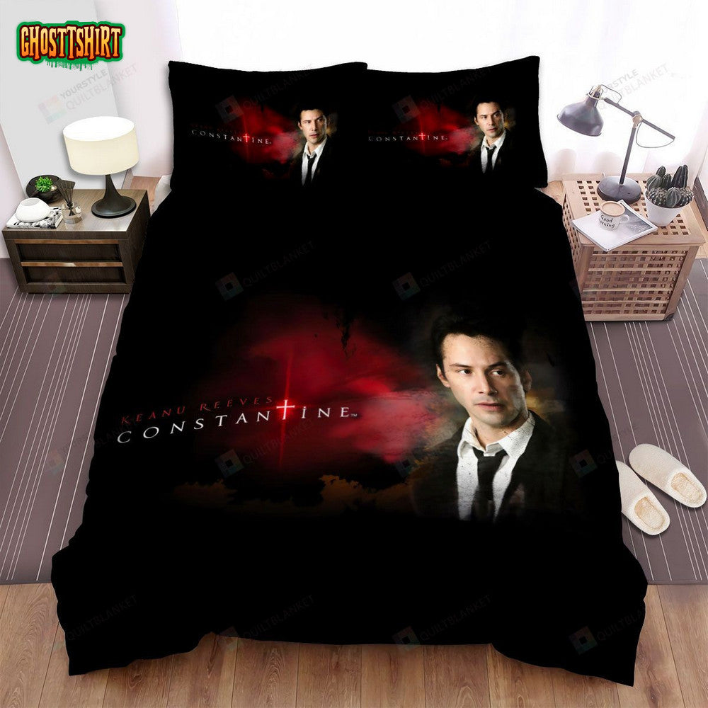Constantine (2005) Red Sky Movie Poster Bed Sheets Spread Comforter Duvet Cover Bedding Set