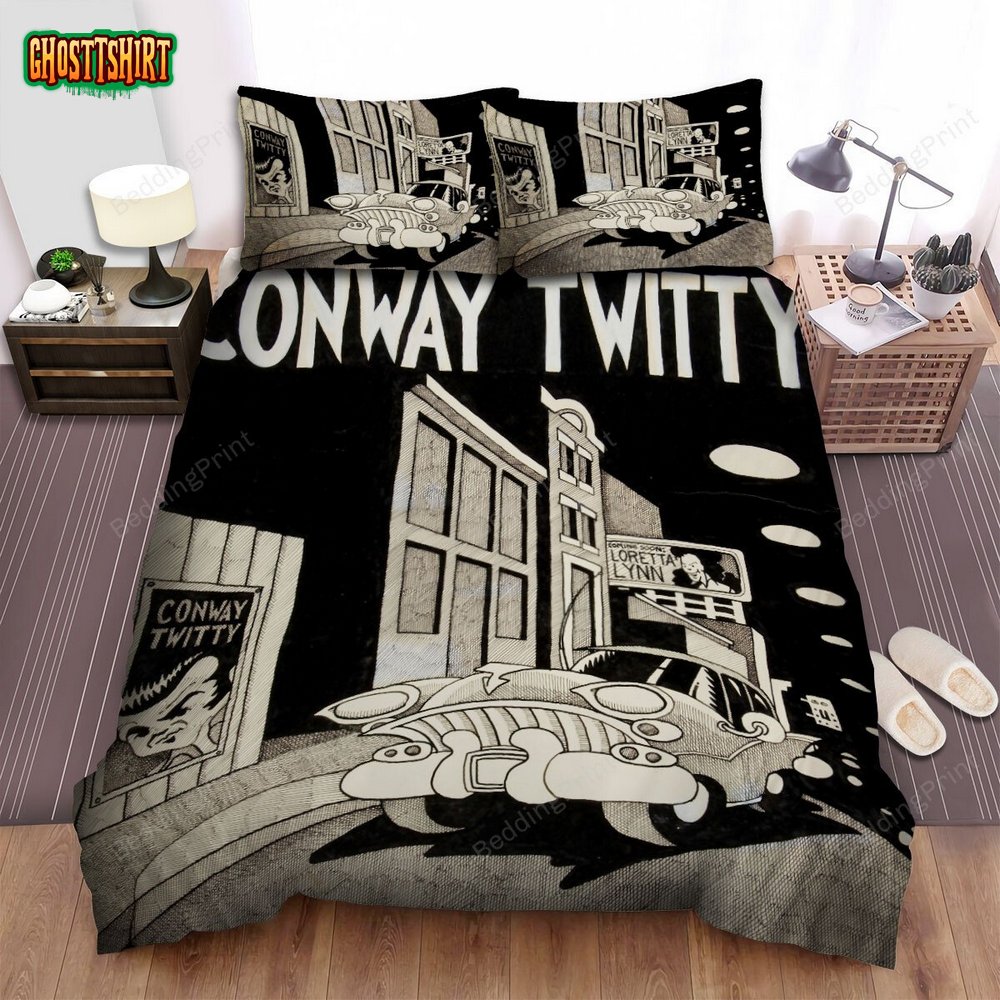 Conway Twitty Art Poster Bed Sheets Duvet Cover Bedding Set