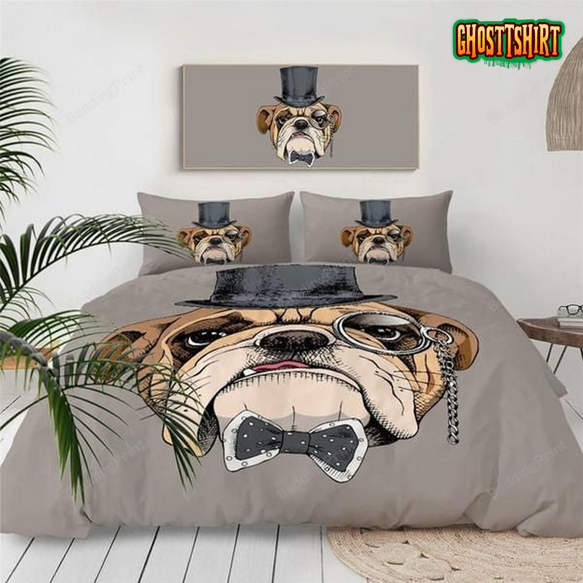 Cool Bulldog Dogs Bed Sheets Duvet Cover Bedding Set