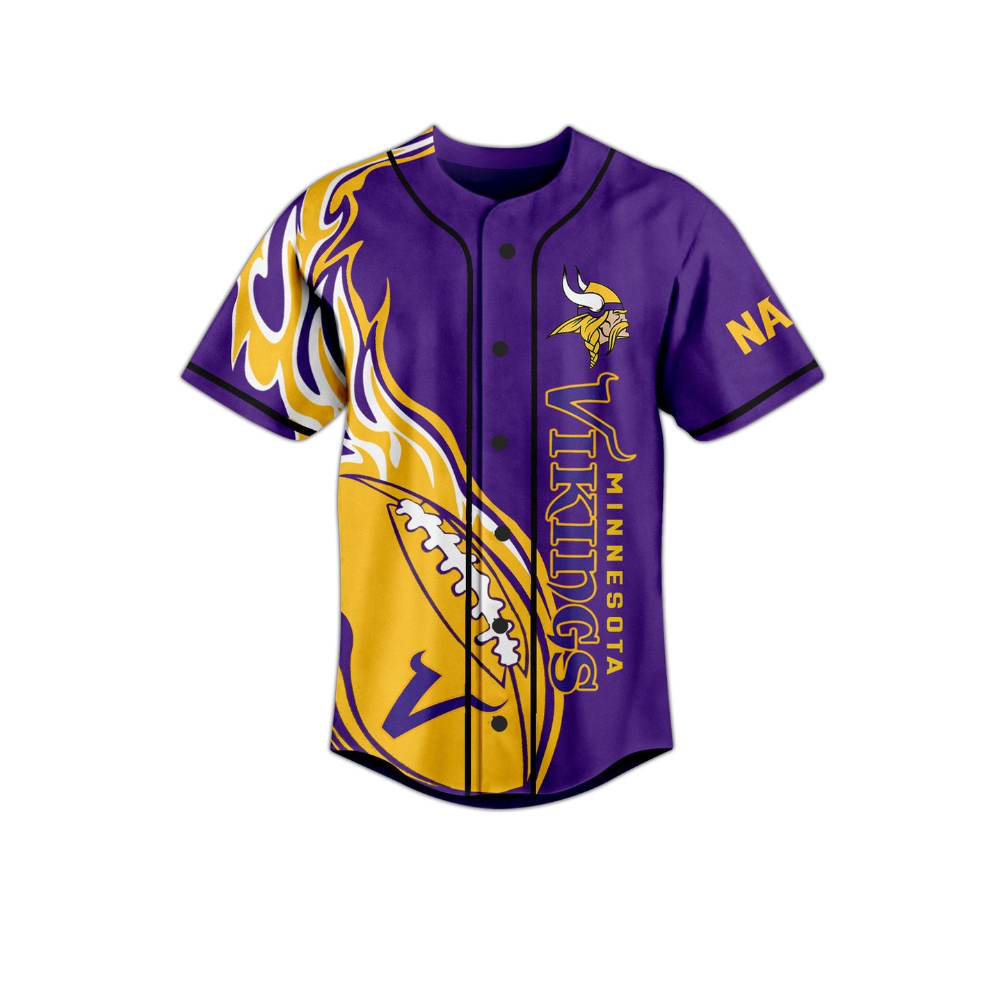 Cool Minnesota Vikings Purple Custom Baseball Jersey Fast Shipping Worldwide