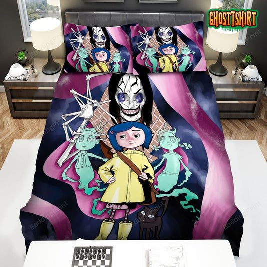 Coraline With The Other Mother Art Bed Sheets Duvet Cover Bedding Set
