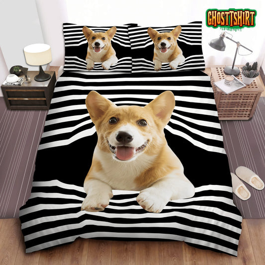 Corgi Merry Christmas Bed Sheets Duvet Cover Bedding Set