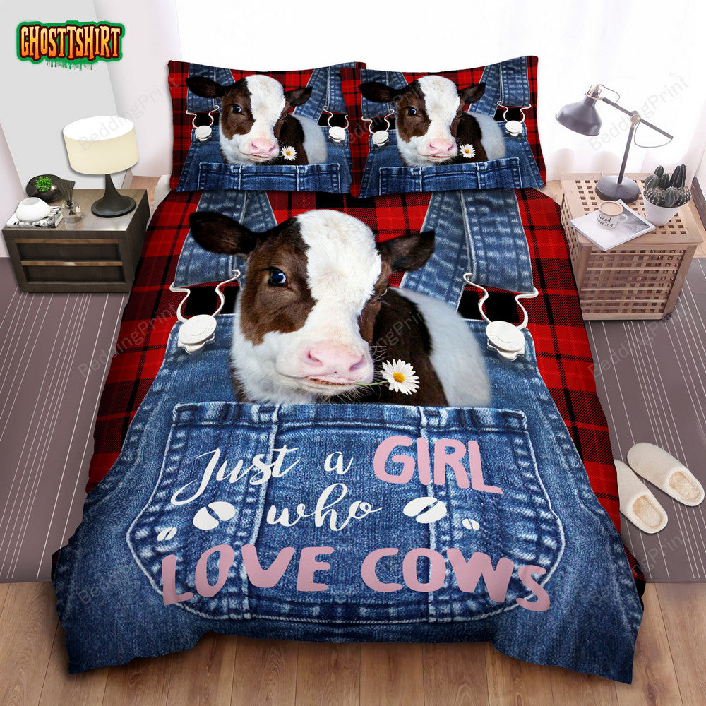 Cow Just A Girl Who Love Cows Bedding Set