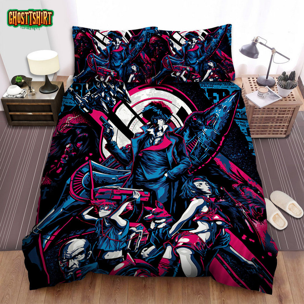 Cowboy Bebop Movie Poster Art Bed Sheets Spread Comforter Duvet Cover Bedding Set