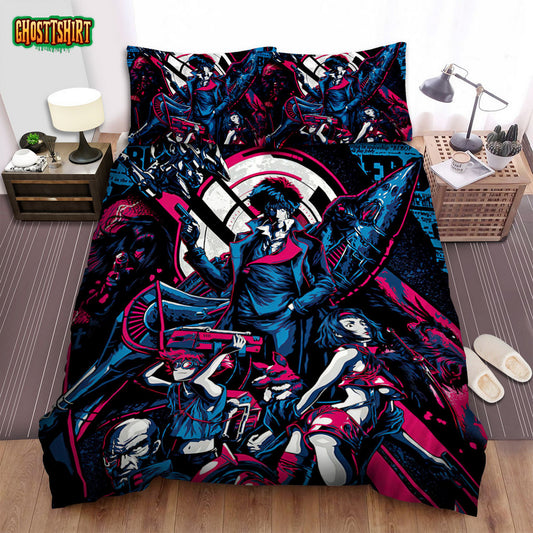 Cowboy Bebop Movie Poster Art Bed Sheets Spread Comforter Duvet Cover Bedding Set