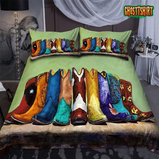 Cowboy Boots Bed Sheets Duvet Cover Bedding Set