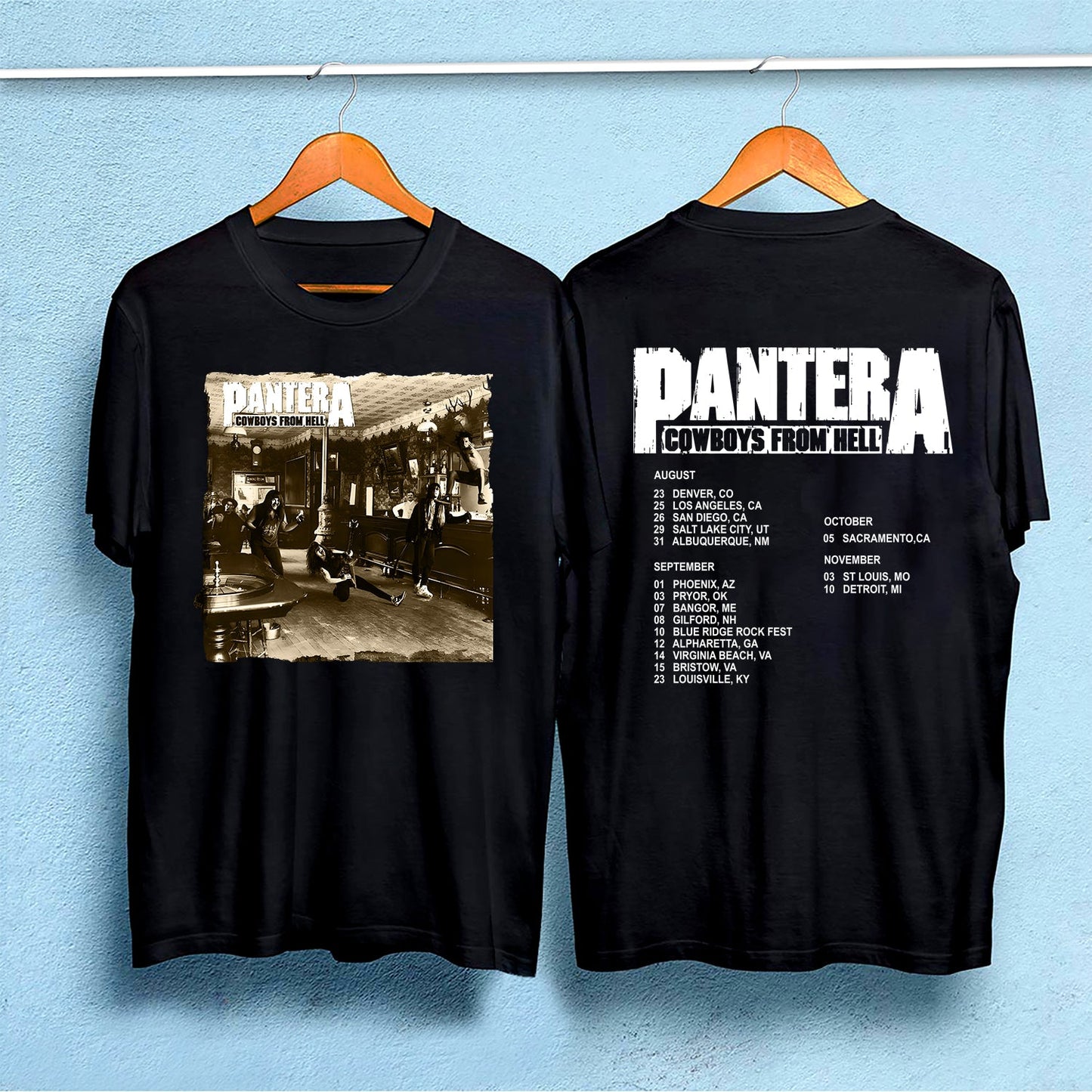 Cowboy from the hell Tour 2023 Mayhem Skull Band Shirt