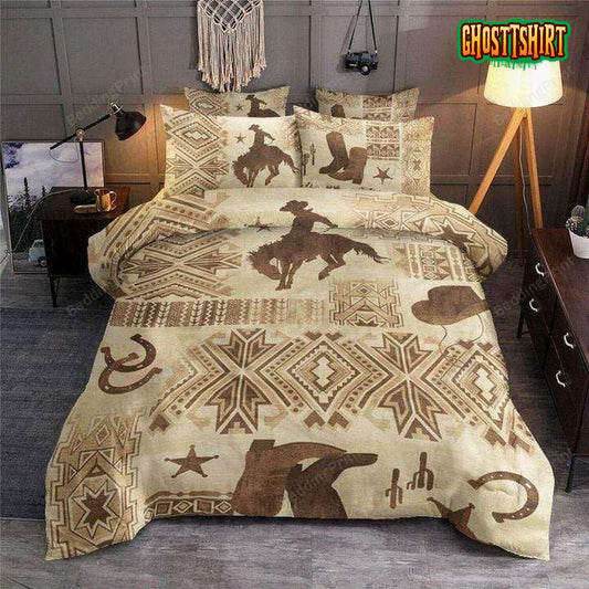 Cowboy Vintage Pattern Duvet Cover Bedding Set