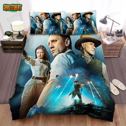 Cowboys & Aliens (2011) Movie Poster Bed Sheets Spread Comforter Duvet Cover Bedding Set