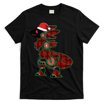 Christmas Protogen Fursuit Tartan Fursona T-Shirt