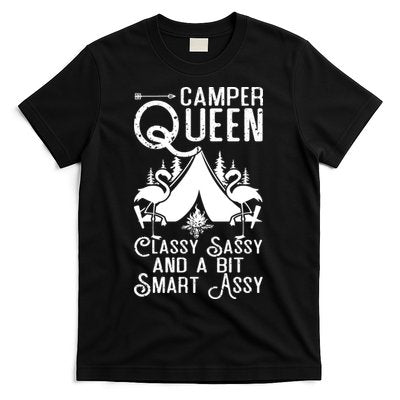 Camper Queen Classy Sassy Smart Assy Camping RV Gifts Women T-Shirt