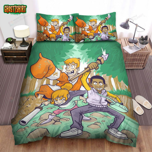 Craig Of The Creek Main Characters Illustration Bed Sheets Spread Duvet Cover Bedding Set