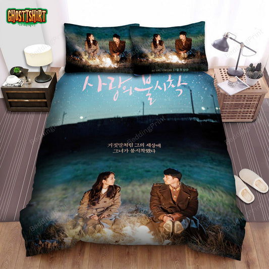Crash Landing On You (2019–2020) Movie Poster 2 Bed Sheets Duvet Cover Bedding Set