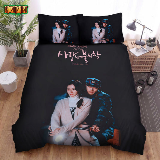 Crash Landing On You (2019–2020) Movie Poster Fanart 10 Bed Sheets Duvet Cover Bedding Set