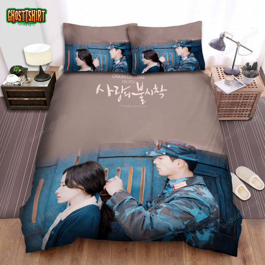 Crash Landing On You (2019–2020) Movie Poster Fanart 7 Bed Sheets Duvet Cover Bedding Set