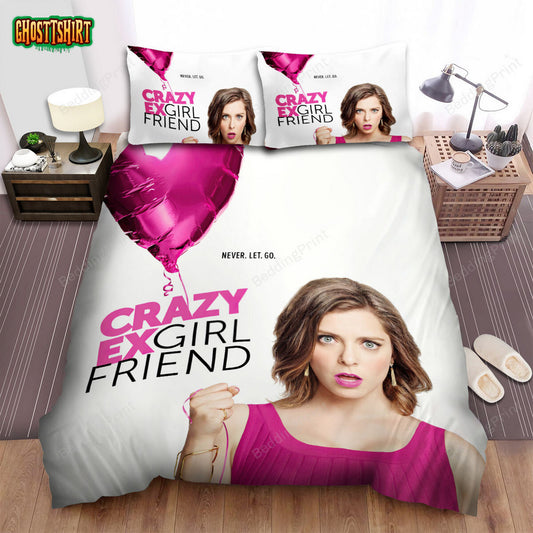 Crazy Ex-Girlfriend (2015–2019) Never. Let. Go. Movie Poster Bed Sheets Duvet Cover Bedding Set