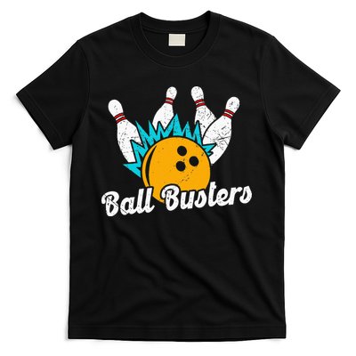 Classic Retro Bowling Team Name Ball Busters League Night T-Shirt
