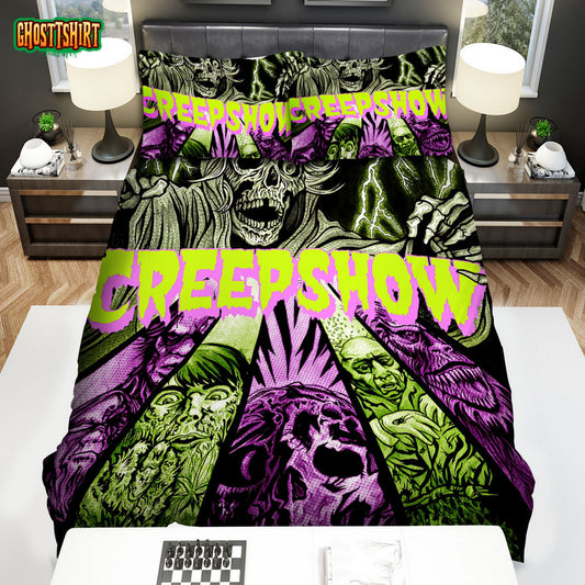 Creepshow Monster Background Bed Sheets Spread Comforter Duvet Cover Bedding Set