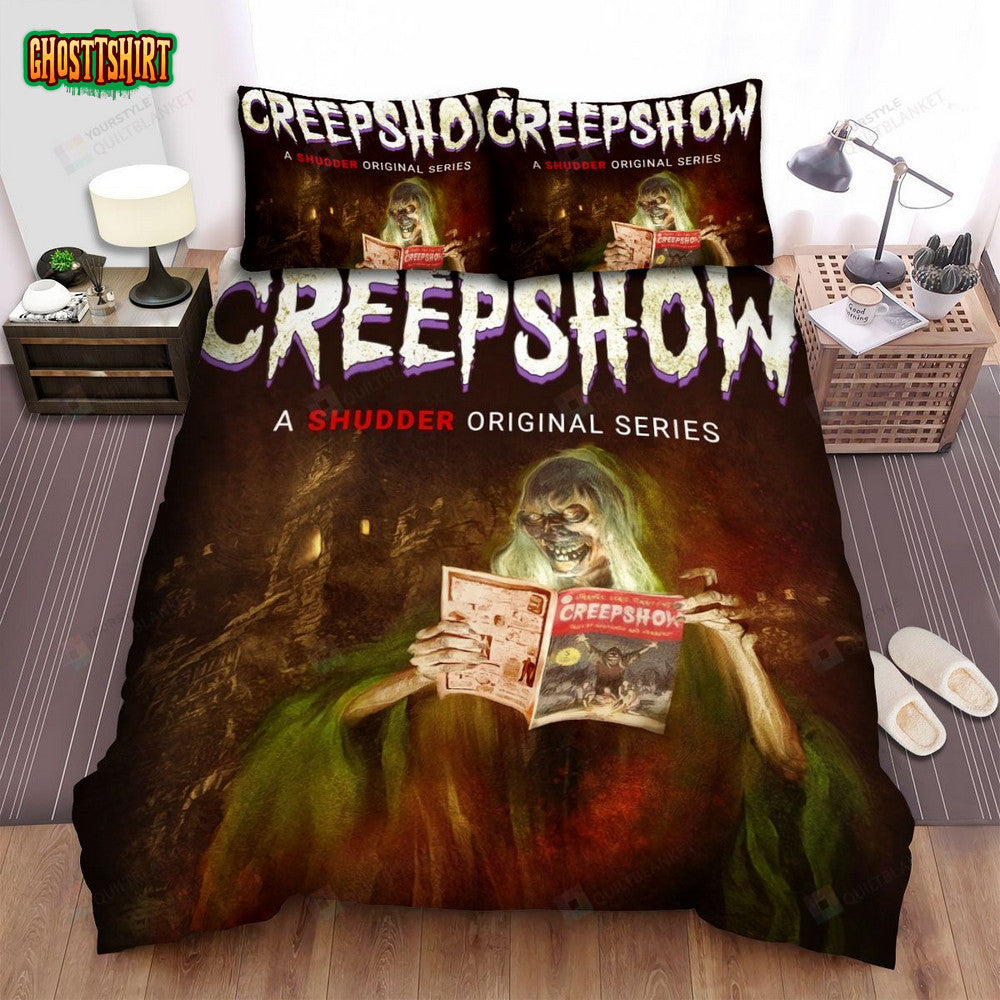 Creepshow Reading Books Bed Sheets Spread Comforter Duvet Cover Bedding Set